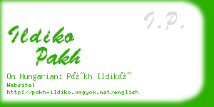 ildiko pakh business card